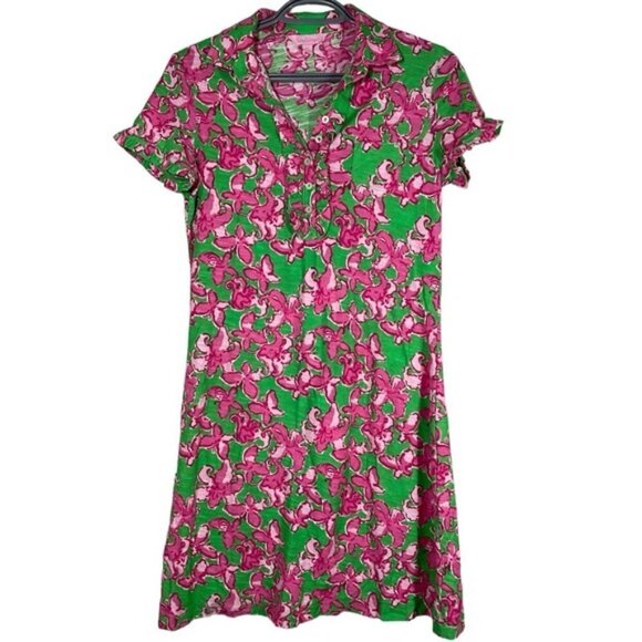 Lilly Pulitzer Carolyn Butterfly Flutter Dress Size XS - Picture 1 of 6